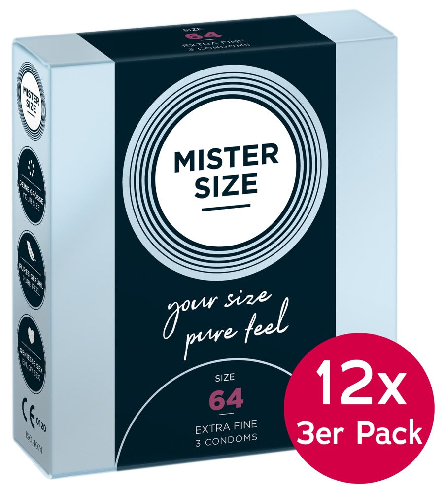 Mister Size 64mm 12xpack of 3