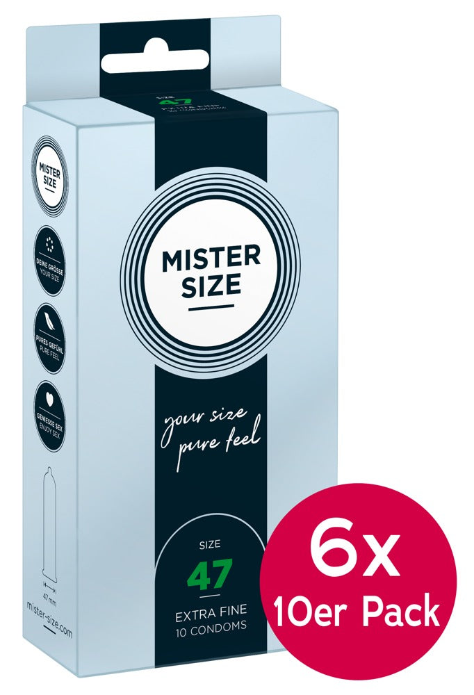 Mister Size 47mm 6x pack of 10