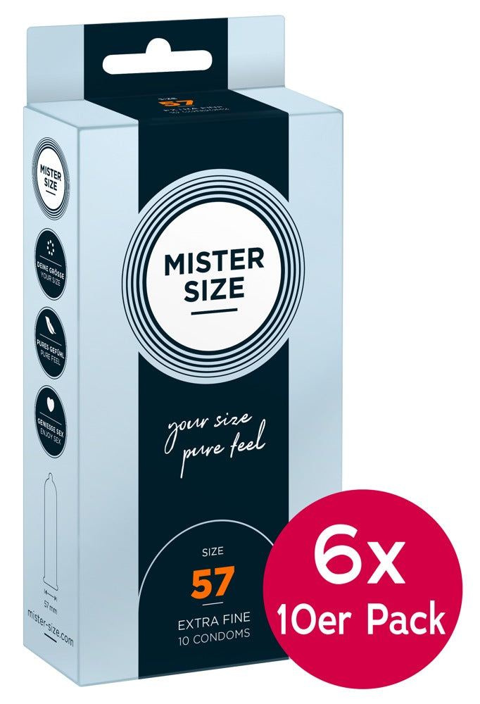 Mister Size 57mm 6x pack of 10