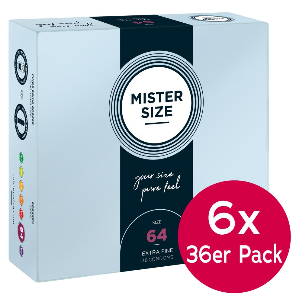 Mister Size 64mm 6xpack of 36