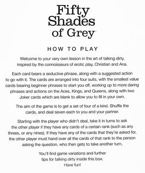 FSOG Play Nice Talk Dirty Card