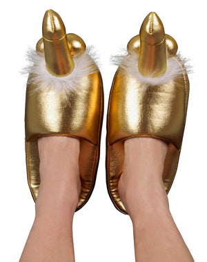 Penis Slippers Gold
