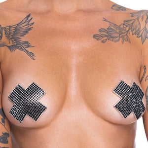 Nipple Jewellery cross black