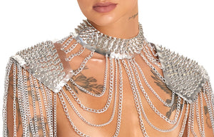 Bad Spiked Collar and shoulder