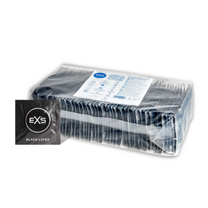 EXS Black Latex Condoms - Préservatifs - 100 Pièces