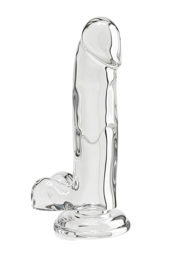 Gode réaliste transparent TPE 18 cm