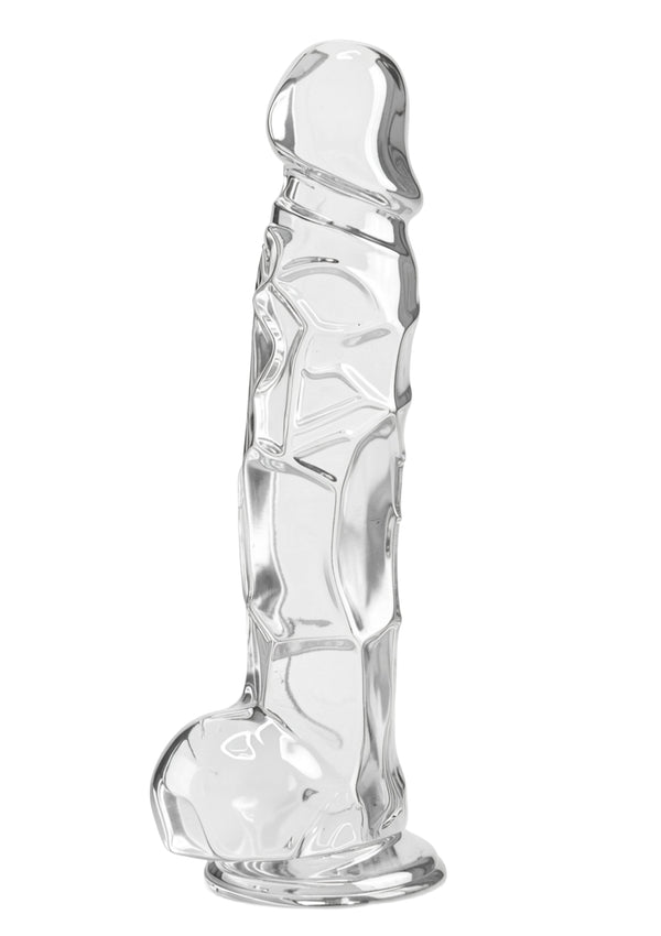 Gode réaliste transparent TPE 22,5 cm