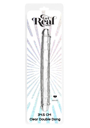 Clear Double Dong TPE 34.5 cm