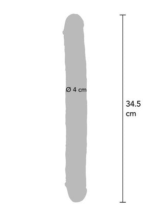 Clear Double Dong TPE 34.5 cm