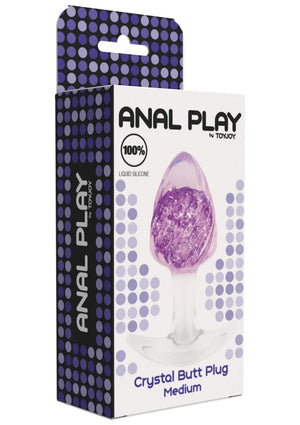 Plug anal en cristal moyen