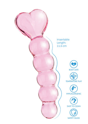 Gode anal cœur en cristal