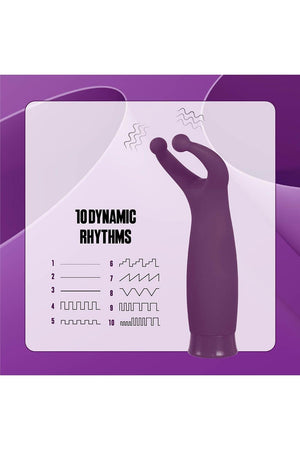 NMC 5 INCH RECHARGEABLE SILICONE 10 FUNCTIONS SPEED STIMULATOR PURPLE