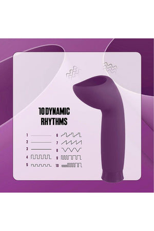 NMC 5.5 INCH RECHARGEABLE SILICONE 10 FUNCTIONS SPEED GLANS STIMULATOR PURPLE