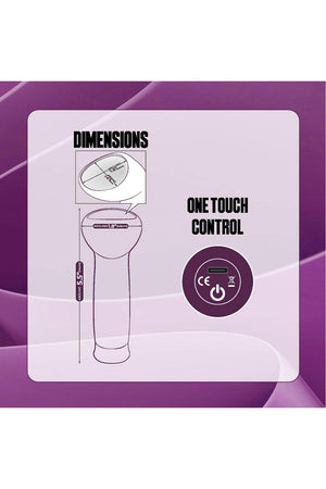 NMC 5.5 INCH RECHARGEABLE SILICONE 10 FUNCTIONS SPEED GLANS STIMULATOR PURPLE