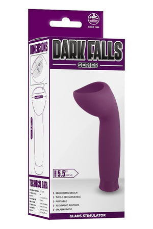 NMC 5.5 INCH RECHARGEABLE SILICONE 10 FUNCTIONS SPEED GLANS STIMULATOR PURPLE