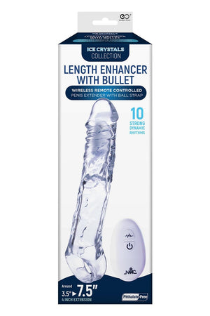 NMC 7.5 INCH TPE EXTENSION SLEEVE WITH 10 FUNCTION SPEED BULLET