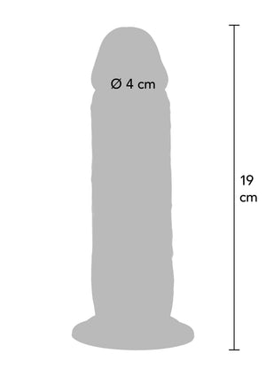 Gode vibrant à prépuce en silicone 19 cm