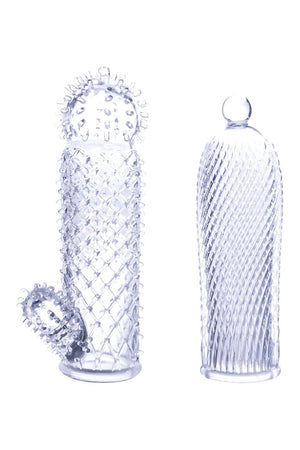 NMC 2 SEDUCTIVE TICKLER SLEEVES SET CLEAR
