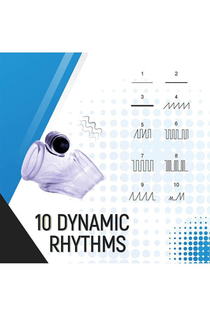 NMC TPE PENIS SLEEVE WITH 10 DYNAMIC RHYTHMS VIBRATING BULLET CLEAR