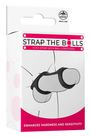 NMC SILICONE COCK STRAP WITH BALL STRETCHER BLACK