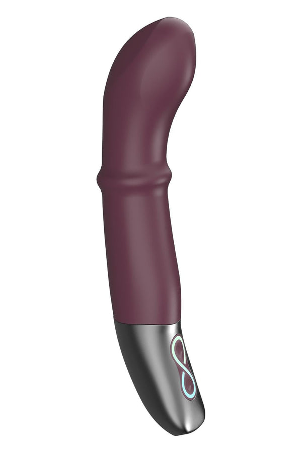 NMC 7 INCH SILICONE RECHARGEABLE VIBRATOR RUBINE RED