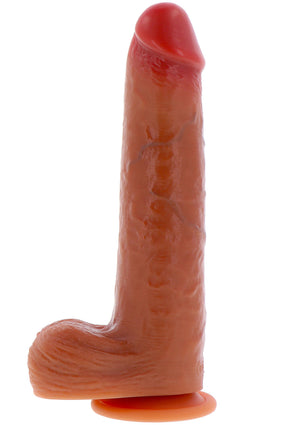 Gode vibrant à prépuce en silicone 25 cm
