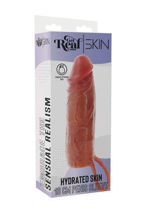 Manchon pénien Hydrated Skin en silicone 16 cm