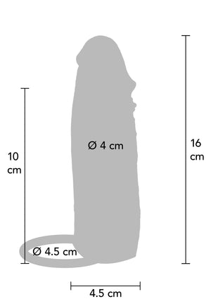 Manchon pénien Hydrated Skin en silicone 16 cm