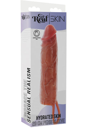 Manchon pénien Hydrated Skin en silicone 20 cm