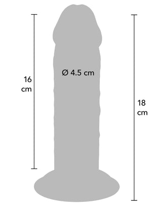 Dong épais Deluxe double densité en TPE 18 cm