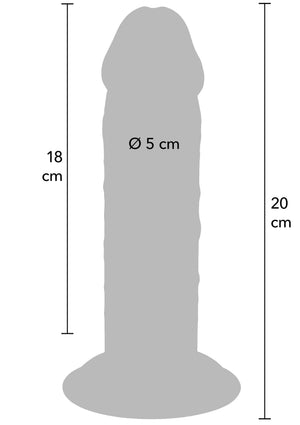 Dong épais Deluxe double densité en TPE 20 cm