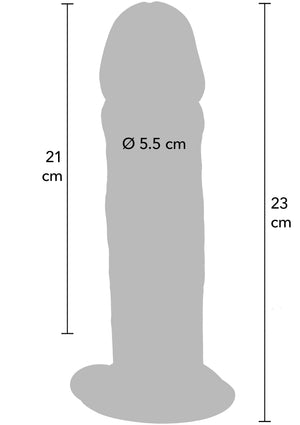 Dong épais Deluxe double densité en TPE 23 cm