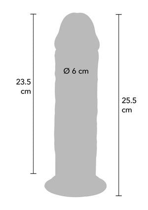 Dong épais Deluxe double densité en TPE 25,5 cm