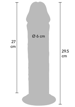 Dong épais Deluxe double densité en TPE 29,5 cm