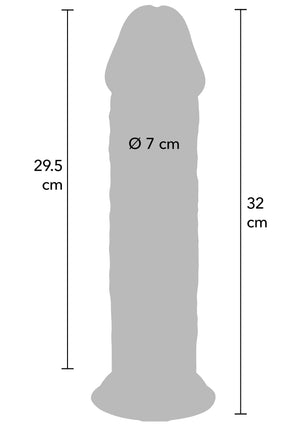 Dong épais Deluxe double densité en TPE 32 cm