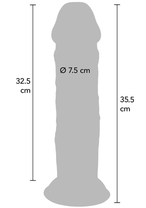 Dong épais Deluxe double densité en TPE 35,5 cm