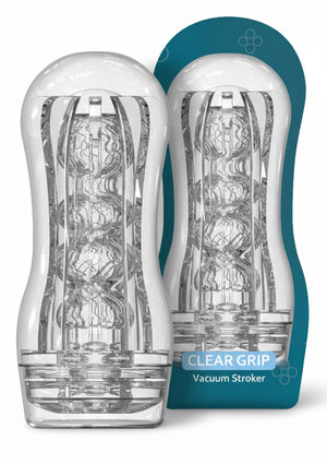 Manchon masturbateur transparent Grip sous vide