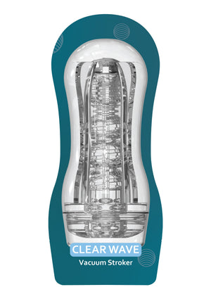Manchon masturbateur transparent à vagues sous vide