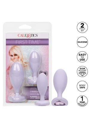 Duo de plugs anaux Crystal pour débutants