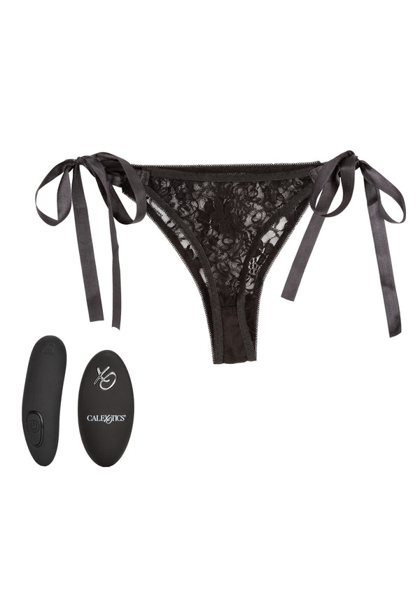 Ensemble string en dentelle vibrant avec télécommande