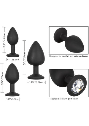 Kit anal en silicone avec gemme