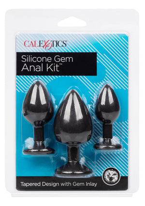 Kit anal en silicone avec gemme