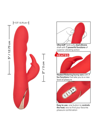 Vibromasseur lapin chauffant ultra-doux