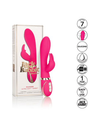 Vibromasseur lapin ultra-doux en silicone