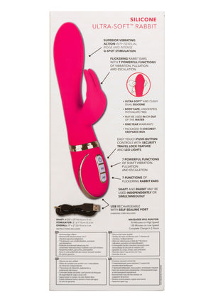Vibromasseur lapin ultra-doux en silicone