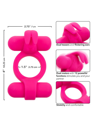 Anneau lapin vibrant rechargeable