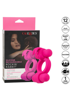 Anneau lapin vibrant rechargeable