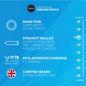 EXS Nano Thin - Préservatifs - 12 Pièces