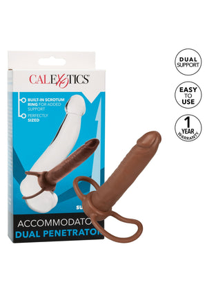Gode ceinture double pénétration Accommodator