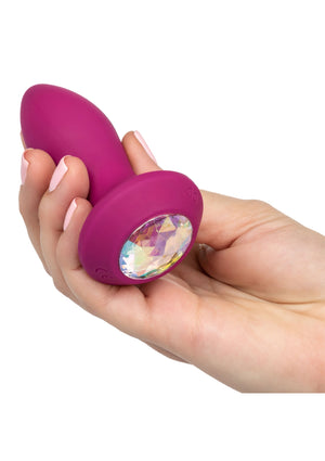 Plug anal vibrant Crystal petit format